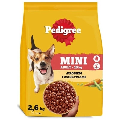 Pedigree Adult Mini s hydinou a zeleninou 2,6 kg