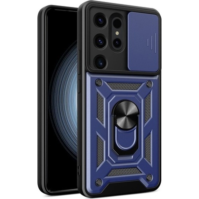 PROTEMIO 69193 RING CAMERA Kryt s držákem pro Samsung Galaxy S24 Ultra 5G modrý – Hledejceny.cz