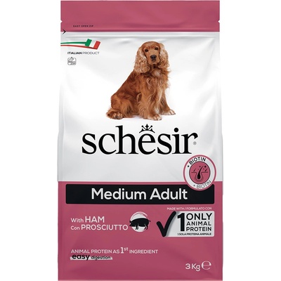 Schesir Dog Medium Adult se šunkou 2 x 3 kg