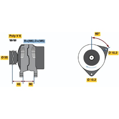 Alternátor BOSCH 0 986 038 030 (0986038030)