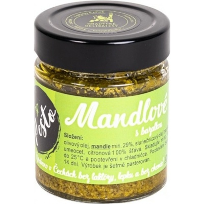 Hradecké delikatesy Bazalkové pesto s mandlemi a piniemi 100 g