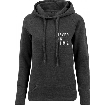 Ladies Never On Time Hoody charcoal