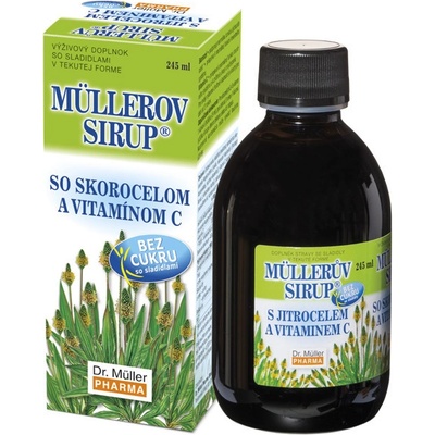 Dr. Müller Pharma Müllerov sirup so skorocelom a vit. C bez cukru 245 ml