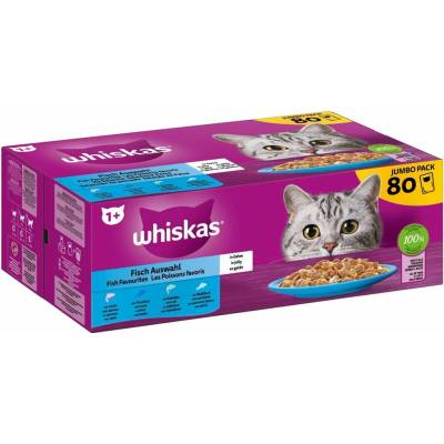 Whiskas Pouch Multipack 1 + ryba v želé 80 x 85 g