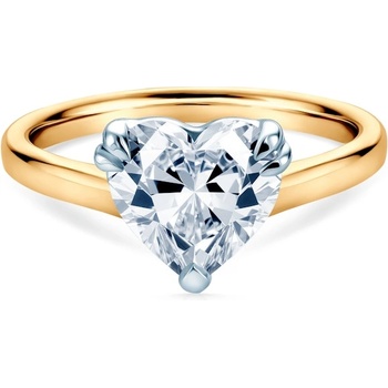 SAVICKI Годежен пръстен сърце Savicki: двуцветно злато, лабораторен диамант