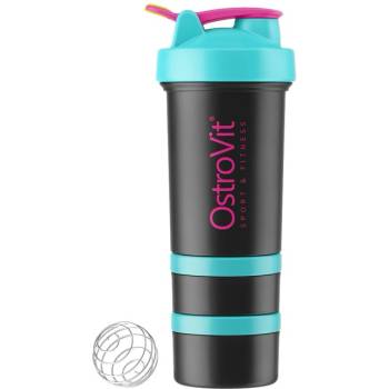 OstroVit Premium Shaker 3 in 1 | Different Colors [450 мл] Черно със синьо