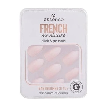 Essence French Click & Go umělé nehty 02 Babyboomer Style 12 ks