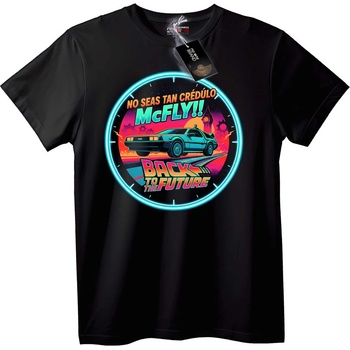 NOONEBRAND Тениска McFly от Завръщане в Бъдещето - 7XL, Black