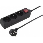 PremiumCord Power strip PremiumCord 3 sockets 2 m black (ppa3k-02bk)