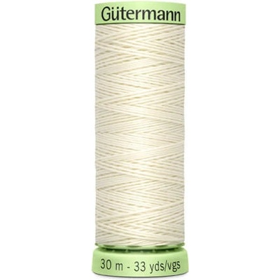 Nit PES Gütermann JEANS - extra silná 30 (30m) barva 1 - bílá