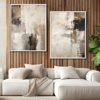 Decono Картини Арт Абстракт в Бежово