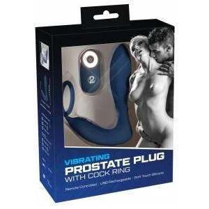 You2Toys Vibrating Silicone Prostate System with Remote, Black, 14.5 cm
