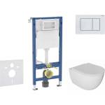 Geberit Duofix - Комплект за стенен монтаж, Oudee тоалетна и softclose седалка, бутон Delta30, алпийско бяло SANI11CA3139B (SANI11CA3139B)
