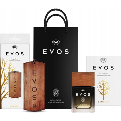 K2 Evos Samurai osviežovač vzduchu do auta + flakón 50 ml + darčeková taška