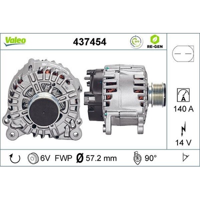 Alternátor VALEO RE-GEN REMANUFACTURED 437454