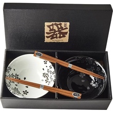 Made In Japan Set misiek Silver Sakura s paličkami 400 ml 2 ks