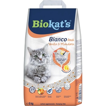 Biokat's Bianco Fresh котешка постелка ванилия и мандарина 2 x 10 кг