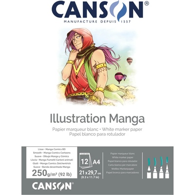 Canson Illustration Manga Skicár v lepenej väzbe A4 250g 12 listov