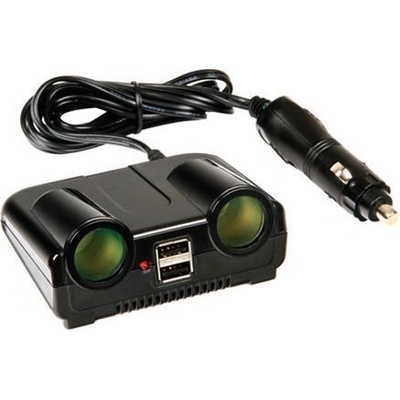 Lampa Rozdvojka do auta 12/24V 1,5m 2xUSB | Zboží Auto
