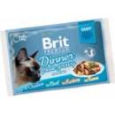 Krmivo pro kočky Brit cat pouch gravy fillets dinner plate 4 x 85 g