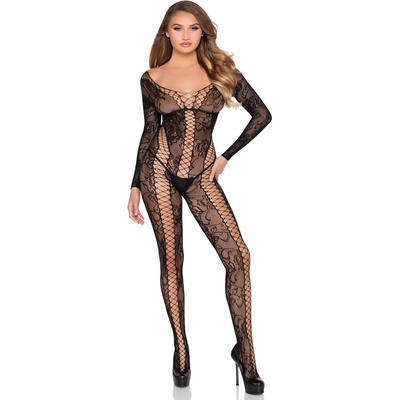 Leg Avenue Lace Bodystocking 89369 Black