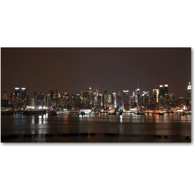 Foto obraz sklo tvrzené New York noc 100x50 cm