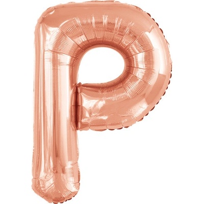 Amscan Foliové písmeno P rose gold 100 cm