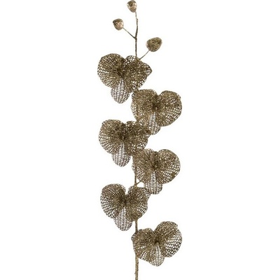 Umelá vetvička orchidea 62 cm medená