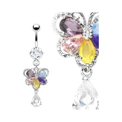 Marre piercing do pupíku motýl HWNSR5903