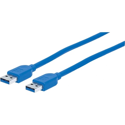 Manhattan Кабел Manhattan - SuperSpeed, USB-A/USB-A, 1.8 m, син (2075100200)