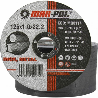 Mar-Pol Kotouč řezný 125 x 1,0 x 22,2 mm M08114 – Zboží Mobilmania