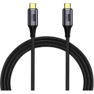 PremiumCord Кабел USB 4 Gen3x2, Thunderbolt, 40Gbps, 8K60Hz, 240W, C - C, M/M, 1, 2 m, черен KU4CR12 (KU4CR12)