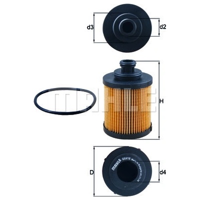 Olejový filter MAHLE ORIGINAL OX 418D (OX418D)