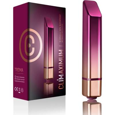 Мини вибратор, дискретен и стилен, 11, 6см. - Climaximum Trema Burgundy (ROCKS00437)
