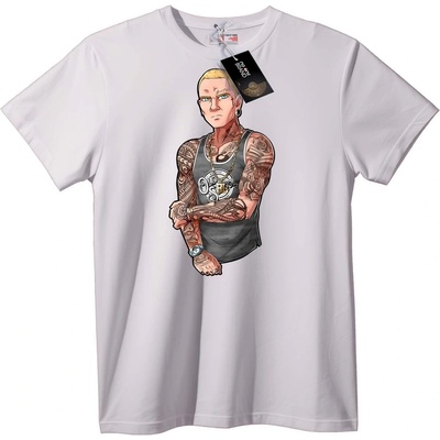 NOONEBRAND Тениска Татуиран Мъж Урбан Стил - 2XL, Black