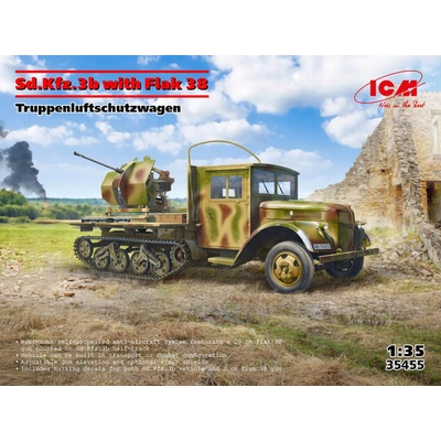 ICM Sd.Kfz.3b w/ FlaK 38 AA Gun 1:35