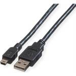 Roline Cable USB2.0 A-Mini 5pin, 0.8m, Roline 11.02. 8708