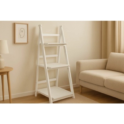HomePRO PHO8416 Regál, Policový rebrík 42x39x109 cm, biela