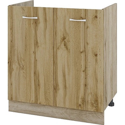 ИРИМ Долен шкаф за бордова мивка с две врати Сити АРДД-30 дъб сонома арвен / дъб дакота 80 см