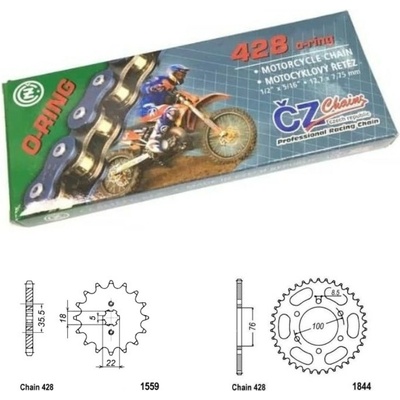 ČZ Řetězová sada Yamaha YS 125 17-19
