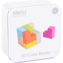 MWSJ Dřevěný hlavolam 3D Cube Blocks