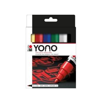 Image 1 of Marabu Аркрилен маркер Yono 6 основни цвята