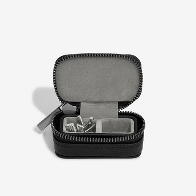 Stackers pánská cestovní šperkovnice Black Zipped Travel Cufflink Box Black černá 76206