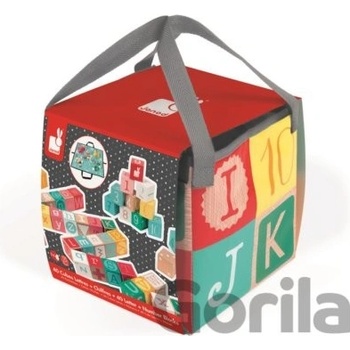 Janod Drevené kocky Kubix Abeceda Čísla