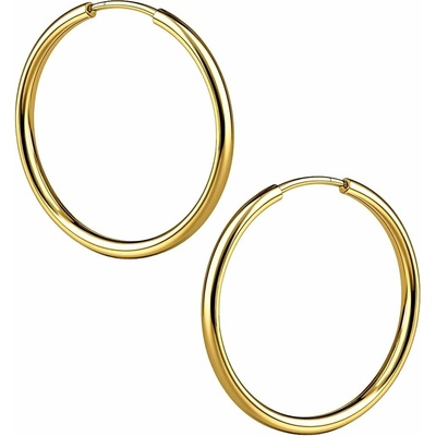 Zlaton Náušnice žluté zlato kruhy 3.3cm 2.2g N13102501075