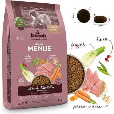 Bosch HPC Menue Junior with animal welfare turkey oats & millet 1 kg