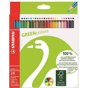 STABILO Greencolors 24бр. комплект цветни моливи 6019/2-24 (6019/2-24)