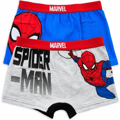 Chlapecké boxerky MARVEL SPIDERMAN SET 1 modré a šedé