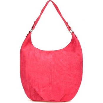 Vera Pelle K50 dámská semišová kabelka tmavě růžová