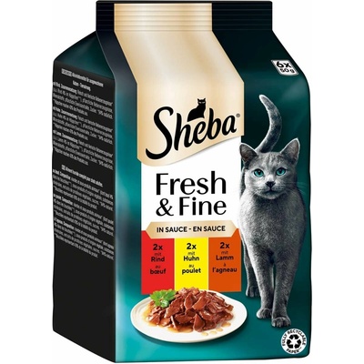 Sheba fresh und fine omáčka hovězí, kuřecí und jehněčí 6 x 50 g
